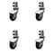 Service Caster 3'' Bright Chrome Neoprene Rubber CastersCorner Mount Brackets-, 4PK SCC-GR03S310-NPRB-BC-71678-4-CB90-4 - alternate 1